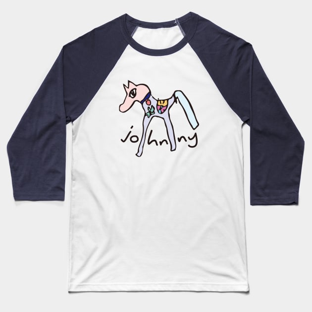 Johnny horse Baseball T-Shirt by justduick